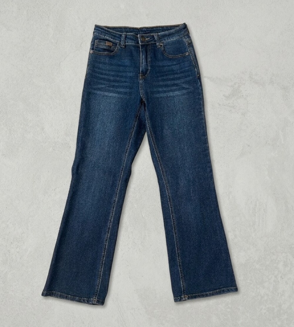 Stag Jeans Distressed Bootcut Blue Dark Wash Sz 5